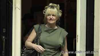 Danniella Westbrook shows off the results of her latest face reconstruction surgery at a hair salon in Mayfair