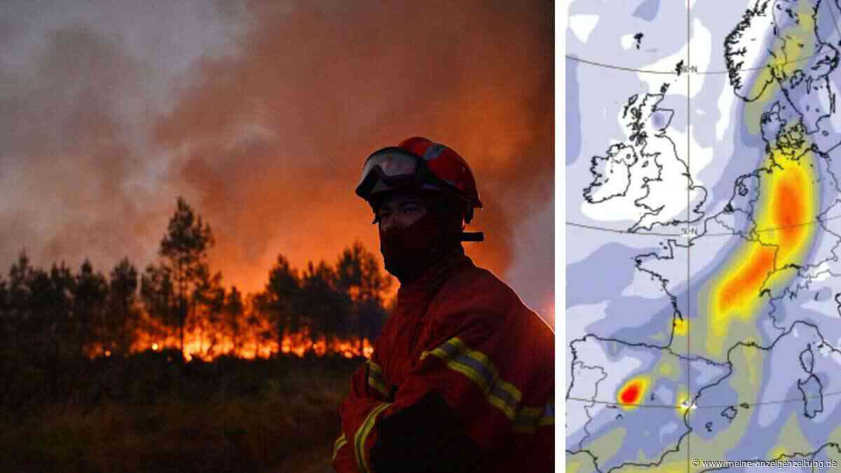 Giftige Waldbrand-Rauchwolke aus Frankreich und Spanien zieht auch über Deutschland