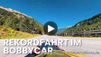 Bobbycar mit knapp 150 km/h: Spektakuläre Fahrt im Video