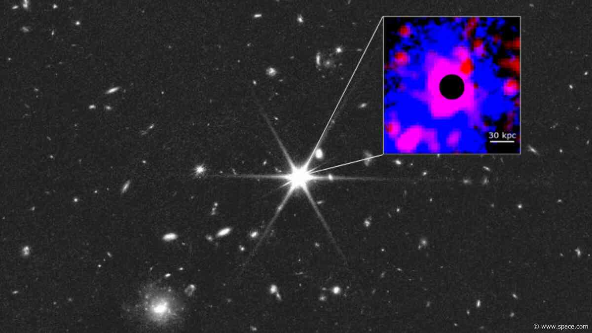 X-ray spacecraft detects the 36-million-degree 'breath' of an ancient black hole