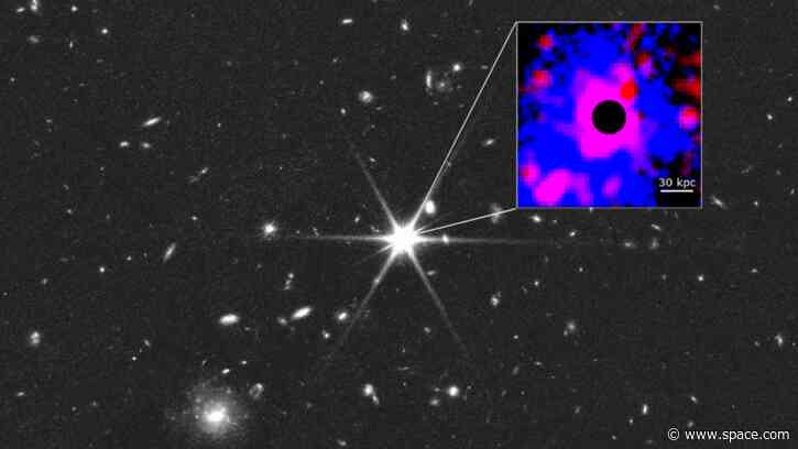 X-ray spacecraft detects the 36-million-degree 'breath' of an ancient black hole