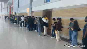 Young people line up hours ahead of CNE job fair