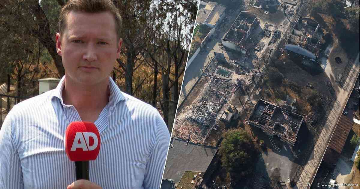‘Alleen de muren staan nog overeind’: verslaggever ziet gevolgen Franse bosbrand van dichtbij
