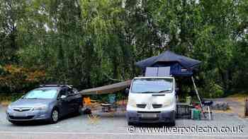 Locals fume at campervan hogging four spaces at popular North Wales lake