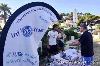 Jeux, quizz, conseils... Une association sensibilise les visiteurs à la protection de la Méditerranée sur cette plage du Var