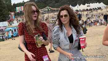 Anna Friel says she 'couldn't be more proud' of her lookalike daughter Gracie as she watches her perform at Latitude Festival