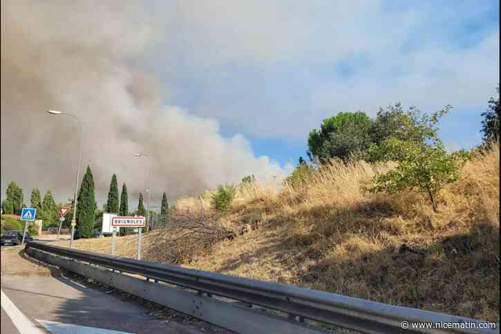Un violent feu d’espace naturel se déclare à Brignoles : d’importants moyens terrestres et aériens mobilisés, des évacuations en cours