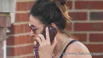 Lisa Snowdon is pictured without her engagement ring following 'split' from fiancé George Smart after detailing having 'wine rages' as she battled through the menopause