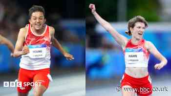Young and Hahn win England's first athletics golds