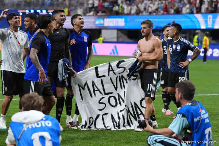 Fifa open disciplinary case against Argentina FA over Falklands banner and other incidents