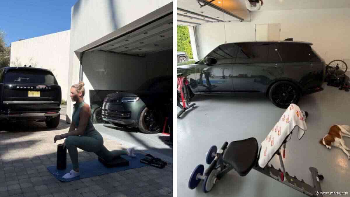 Lindsey Vonn funktioniert Garage kurzerhand in Trainingsstudio um