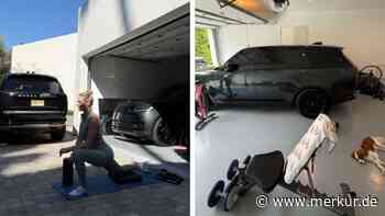 Lindsey Vonn funktioniert Garage kurzerhand in Trainingsstudio um