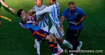 FIFA hits Argentina with World Cup charges for scuffle, political banner
