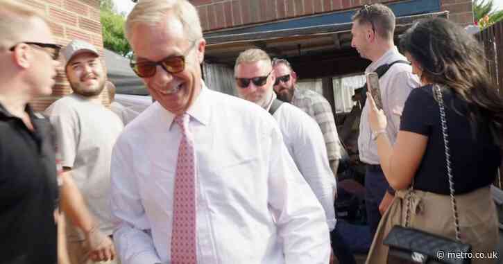 Nigel Farage awkwardly gatecrashes birthday party on Clacton campaign trail