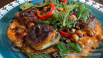 Savory seared scallops at Pulpo in St. Petersburg