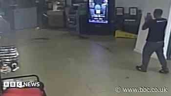 Cash machine stolen in ram raid at service station