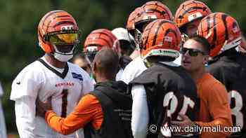 Brawl breaks out at Cincinnati Bengals practice as star man Ja'Marr Chase throws teammate's helmet in heated scenes