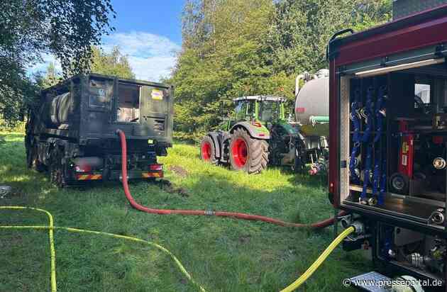 FW-ROW: Schwellbrand auf Truppenübungsplatz - Feuerwehren verhindern Ausbreitung