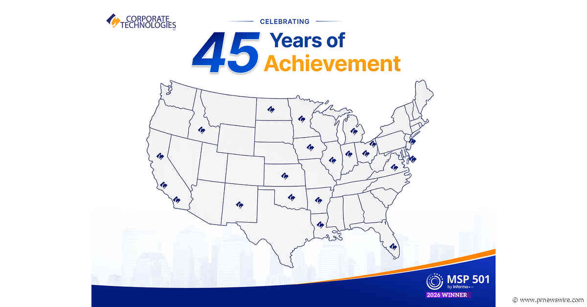 Corporate Technologies Marks 45 Years as a Leading Managed IT and Cybersecurity Provider for U.S. Small Businesses