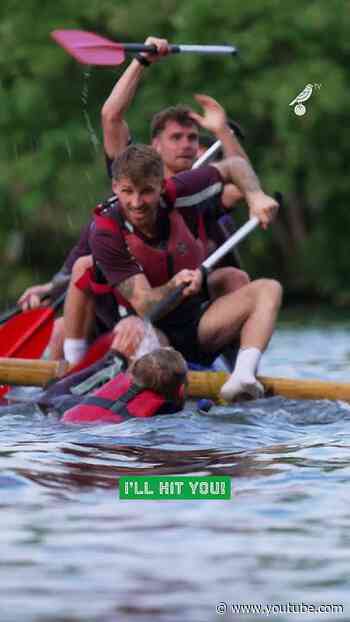 Harry Darling's Raft Building Antics 🚣 #football  #Norwich  #soccer