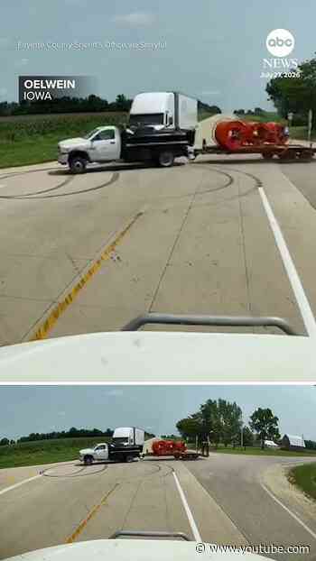 Truck crashes into tractor-trailer at Iowa intersection