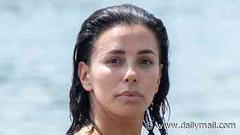 Eva Longoria, 51, shows off her toned bikini body as she puts on sizzling display on beach in Spain