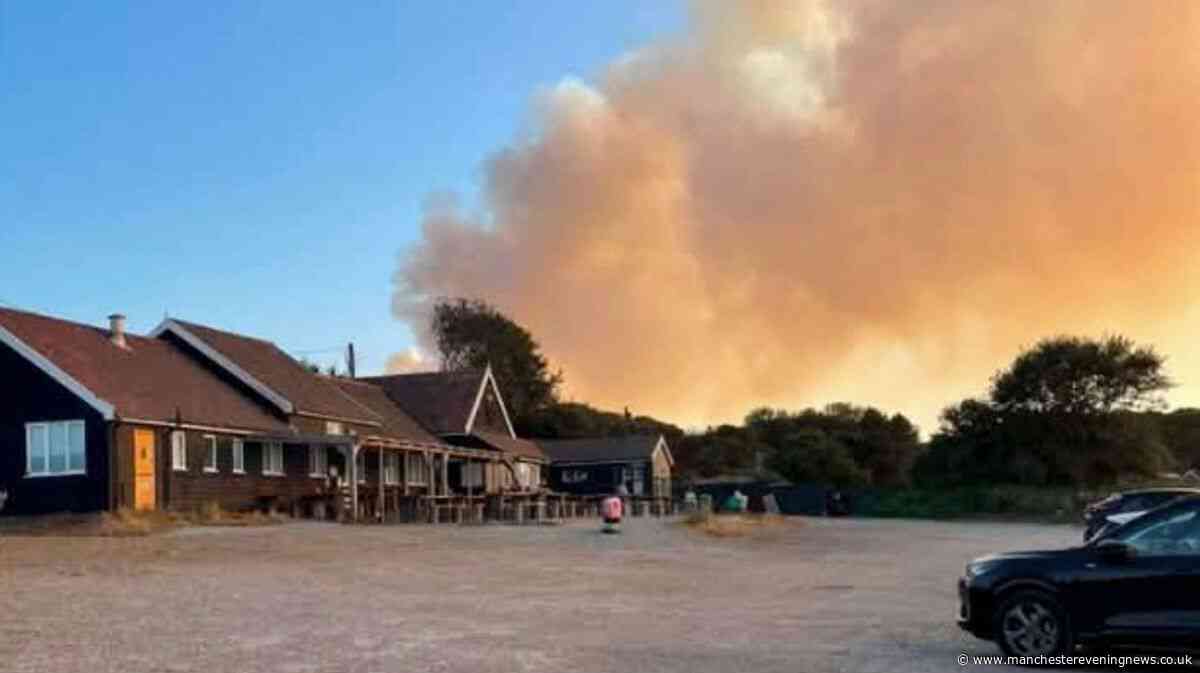Major incident declared as firefighters tackle Suffolk coast wildfire at Dunwich Heath