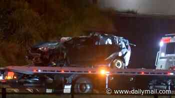 Teenage girl fights for life after joyride in allegedly stolen car ends in crash - as her mate, 14, is also rushed to hospital