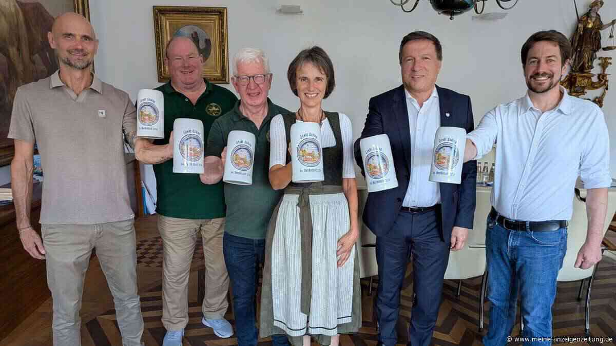 Erstmals ziert ein Verein den Erdinger Herbstfestkrug