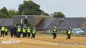 Police swoop on Angus property with battering ram in major operation