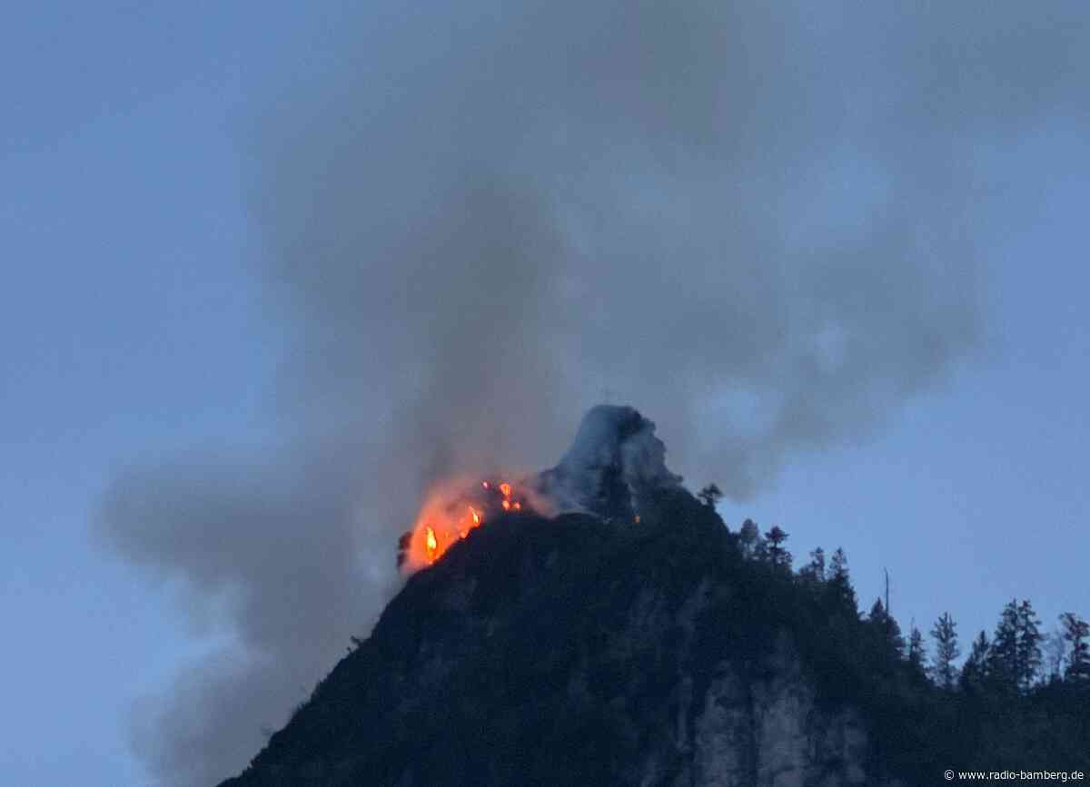 Brand im Bergwald in den Chiemgauer Alpen