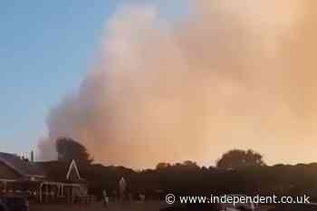 Major incident declared as firefighters battle large Suffolk heathland blaze