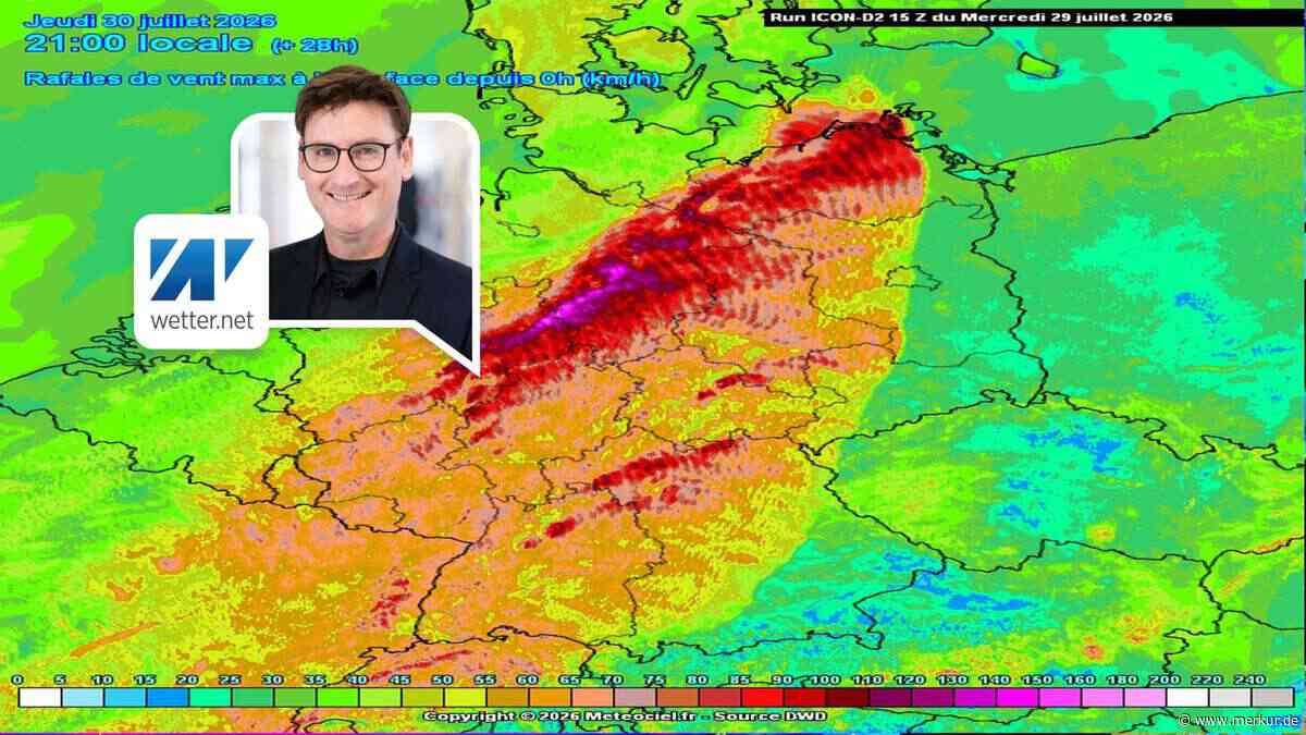 Wetter dreht völlig durch: Auf 41 Grad folgen Orkanböen, Hagel und ein Temperatursturz von 15 Grad