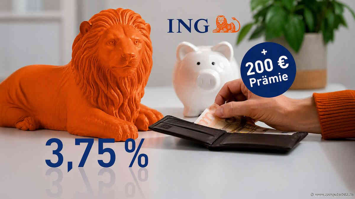 ING legt nach: 3,75 % Tagesgeldzinsen plus 200 Euro Giro-Prämie