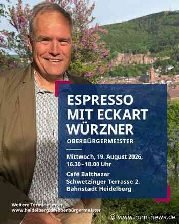 Heidelberg – Auf ein „Espresso mit Eckart Würzner“ am Mittwoch, 19. August, in der Bahnstadt