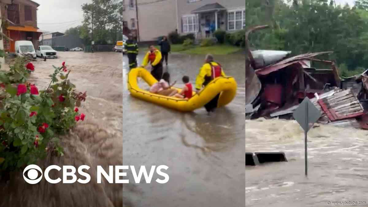 Videos show dangerous flooding in New York, New Jersey and Pennsylvania