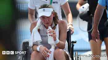Alexandrova collapses on court amid 34C heat