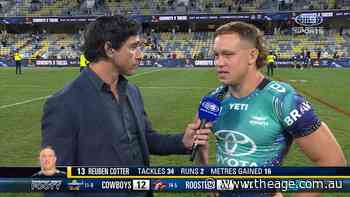 Cotter's concerning admission on half-time speech
