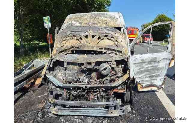 POL-DEL: Landkreis Wesermarsch: Transporter gerät auf der Bundesstraße 437 in Stadland in Brand +++ Drei Insassen bleiben unverletzt