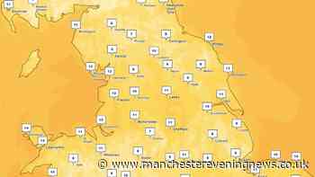 Met Office maps show temperatures plummet to 10C in Greater Manchester in days