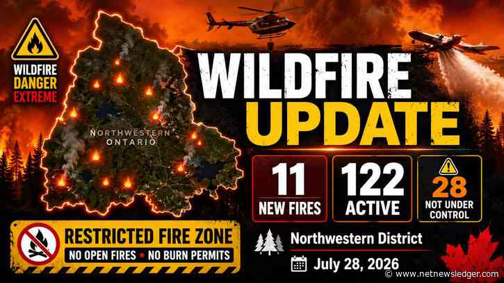 Northwestern District Wildland Fire Update: 11 New Fires Confirmed, 122 Active Across the Region
