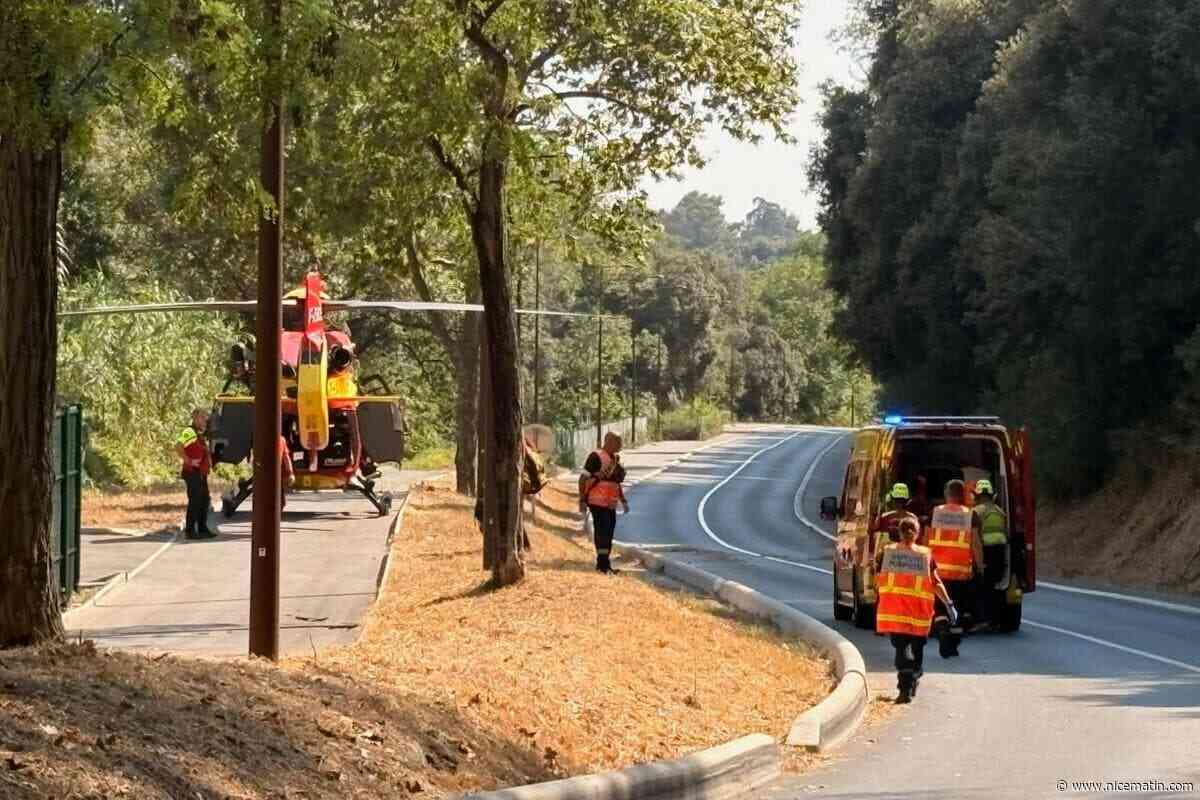 Deux personnes grièvement blessées dans un accident entre un scooter et une voiture à Mougins