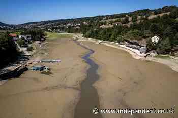 Instagram famous lake on Swiss border left empty by brutal heatwaves