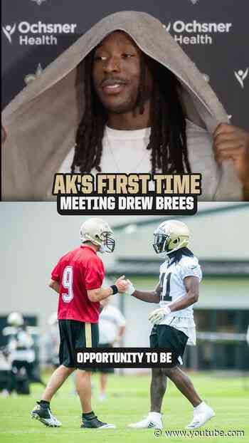 Alvin Kamara on first meeting Drew Brees #Saints #nfl #shorts