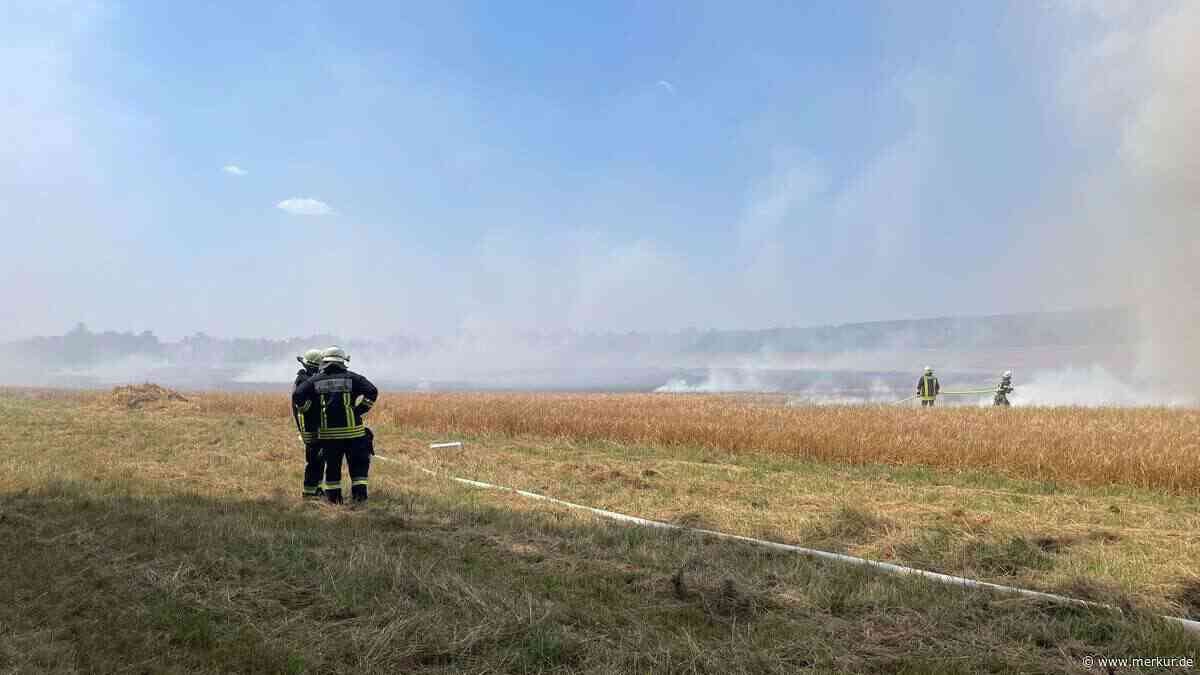 Einsatzkräfte müssen Flächenfeuer löschen – es herrscht extreme Waldbrandgefahr