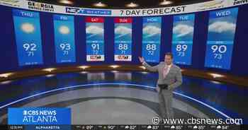 Georgia enjoying low humidity, but thunderstorm risks returning this weekend