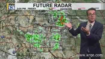 Strong storms in northeast New Mexico but hot