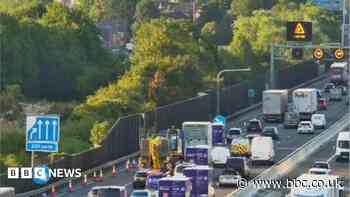 Crash and diesel spill leads to lane closure on M1