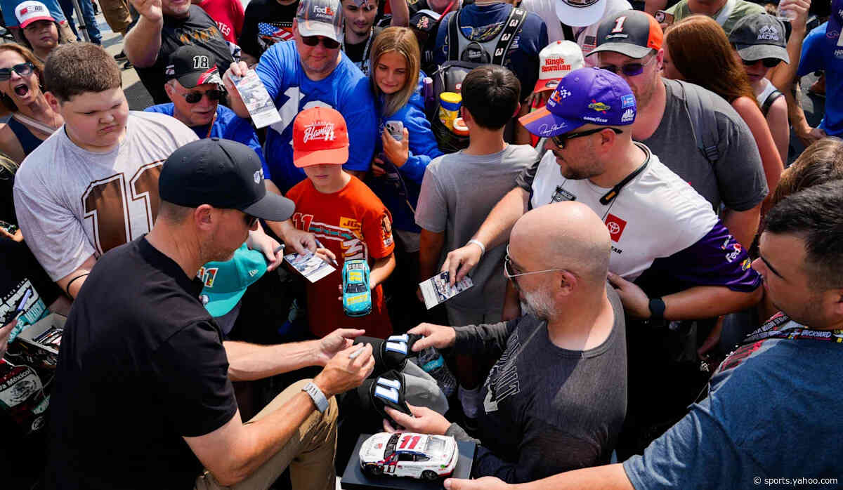 NASCAR Cup driver Denny Hamlin addresses the lack of passing during 2026 Brickyard 400
