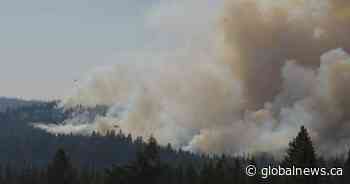 Wildfire near Logan Lake prompts evacuation alerts, partial closure of highway
